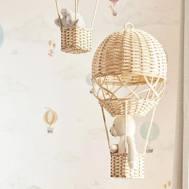 ÉLise Rattan Hot Air Balloon Hanging Kids Decor