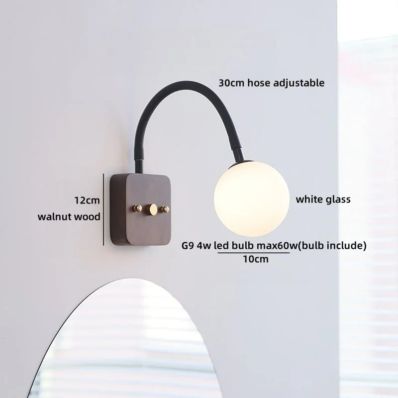 Sophie Silver Glass Ball Wall Light
