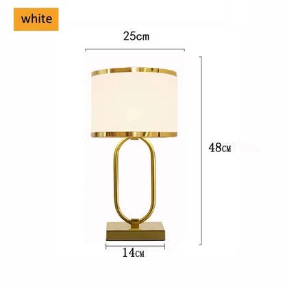 Sophie European Cloth Shade Bedside Lamp E27 Modern Luxury Desk Light