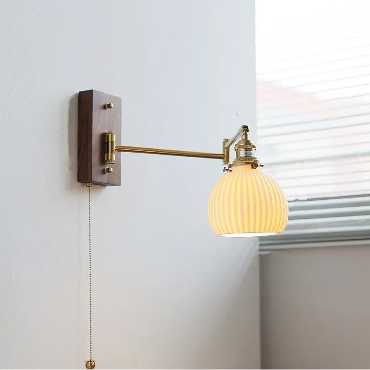 Lucienne Rotating Arm Wall Lamp Pull Chain