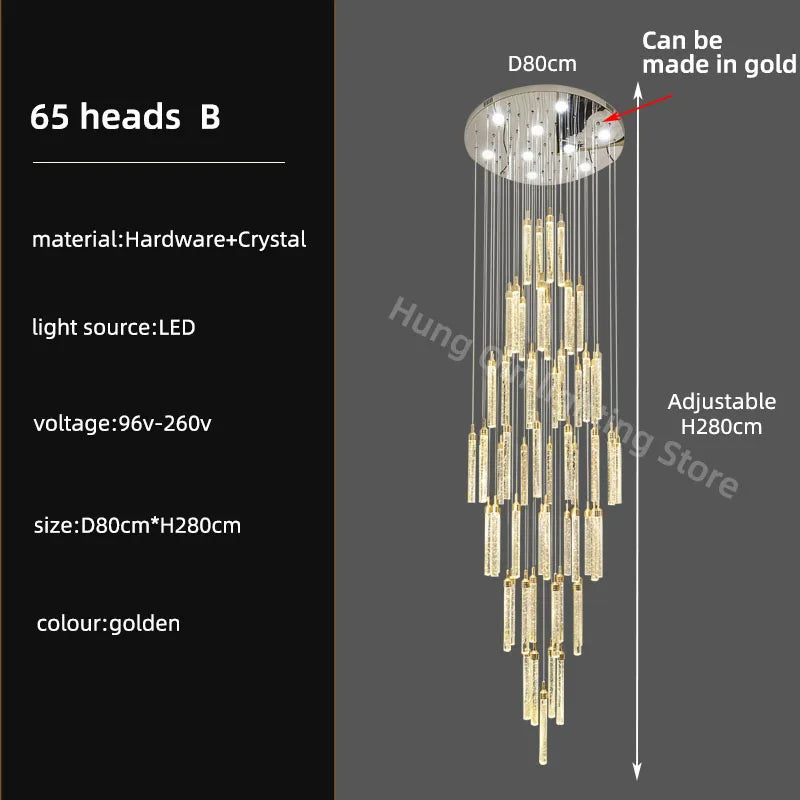 Élodie Crystal Staircase Pendant Chandelier
