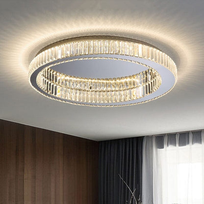 Brigitte Ring Crystal Flush Mount Bedroom Chandelier