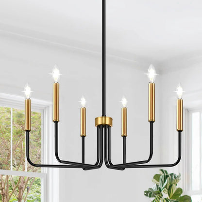 Isabelle Retro Iron Candle Chandelier