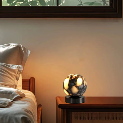 Camille Cosmo Glow Marble LED Bedside Lamp