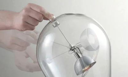 Adele Chrome Dimmable Glass Lamp