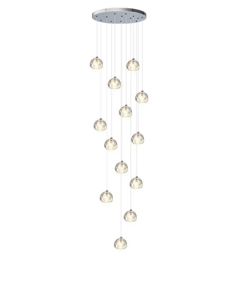 Seraphine Crystal Spiral Staircase Chandelier for Luxury Loft Interiors