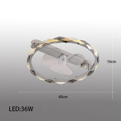 Élodie 2025 Modern Ring Crystal LED Dimmable Ceiling Chandelier Silver Decor Light