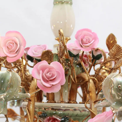 Élise Porcelain Brass Chandelier French Luxury Ceiling Light