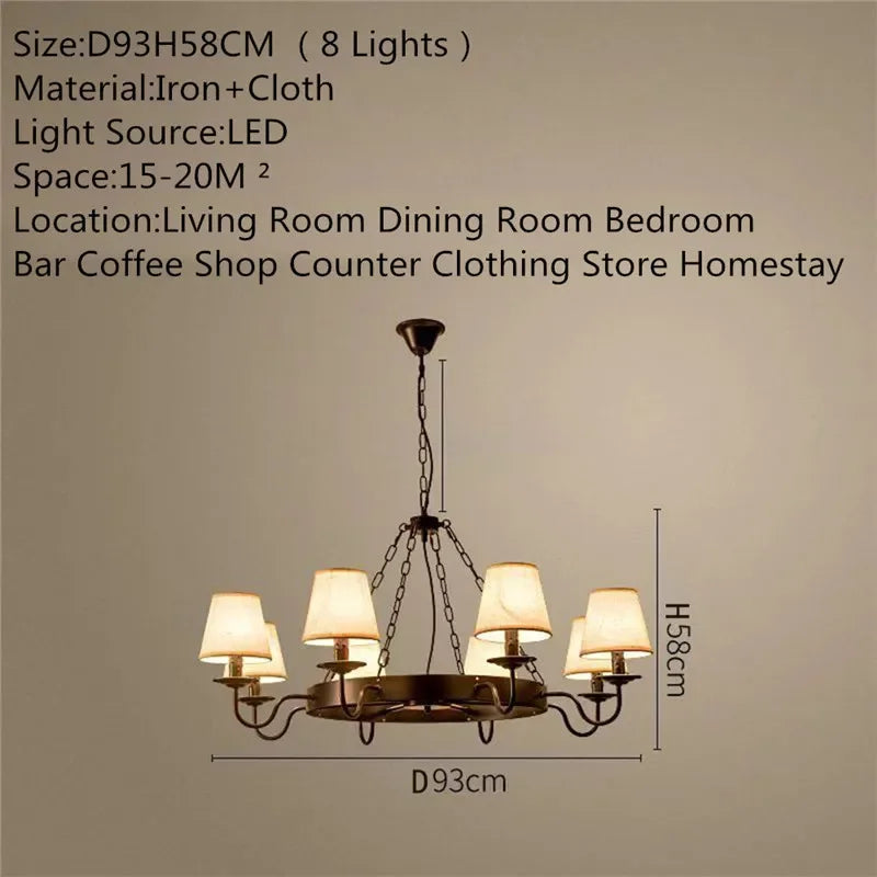 Camille Vintage Crystal Industrial Chandelier Ceiling Light