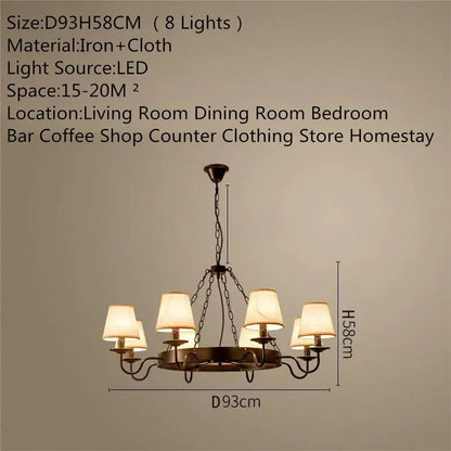 Camille Vintage Crystal Industrial Chandelier Ceiling Light