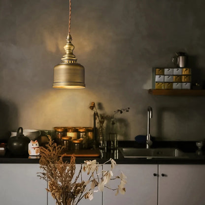 Léon Vintage Brass Mini Pendant Light