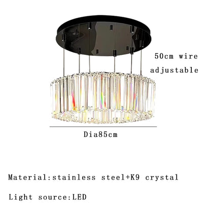 Élise Italian Luxury Round Pendant Light Crystal Ceiling Lamp