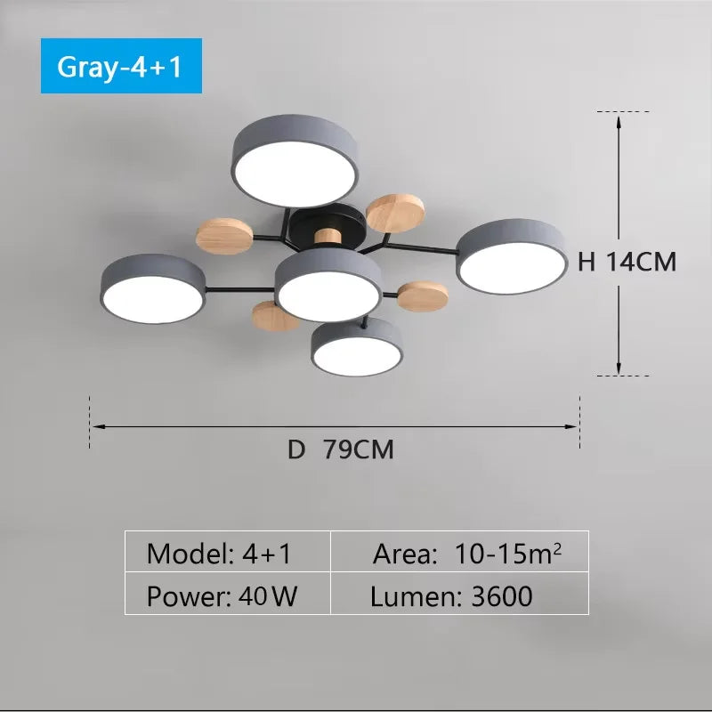 Anaïs Modern Tri-Color LED Ceiling Chandelier Light