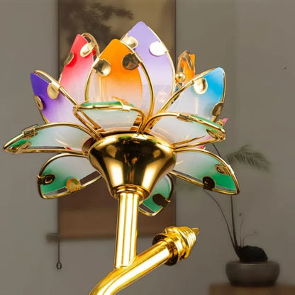 Camille Lotus Color Changing LED Silk Table Lamp E27