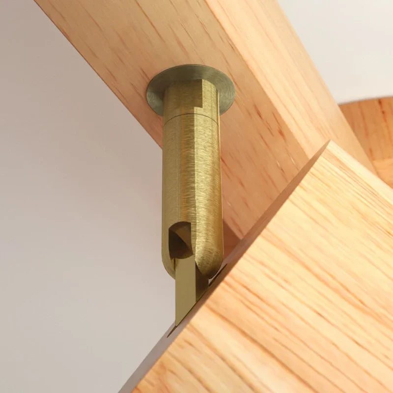 Camille Wooden LED E27 Surface Spotlight Ceiling Lamp