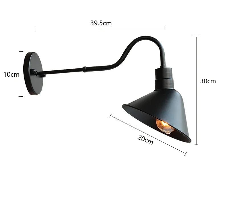 Sophie Industrial Adjustable Outdoor Wall Lamp E27 Vintage Sconce