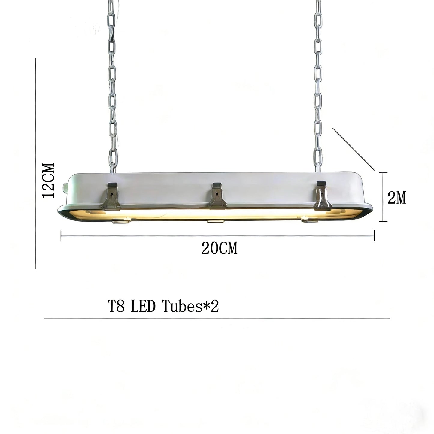 Amélie Industrial Rectangular Pendant Chandelier