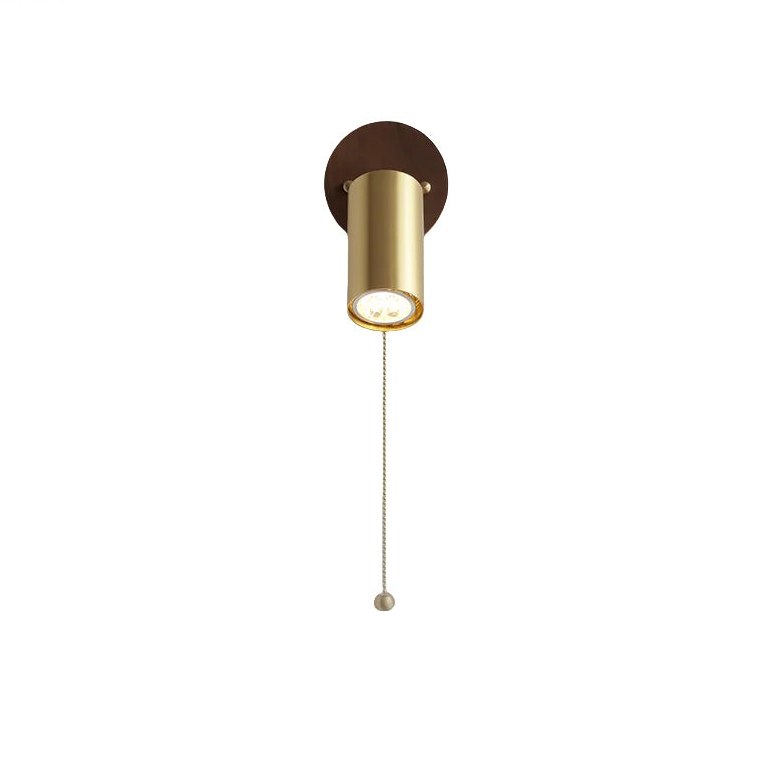 Camille Gold Copper Walnut LED Wall Lamp Japan Style