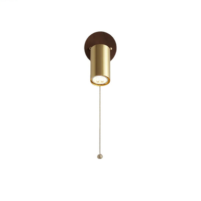 Camille Gold Copper Walnut LED Wall Lamp Japan Style