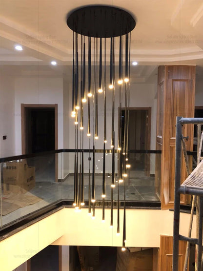 Camille Modern Cone LED Staircase Pendant Chandelier