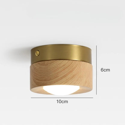 Anouk Walnut Wood LED Ceiling Spotlight Light