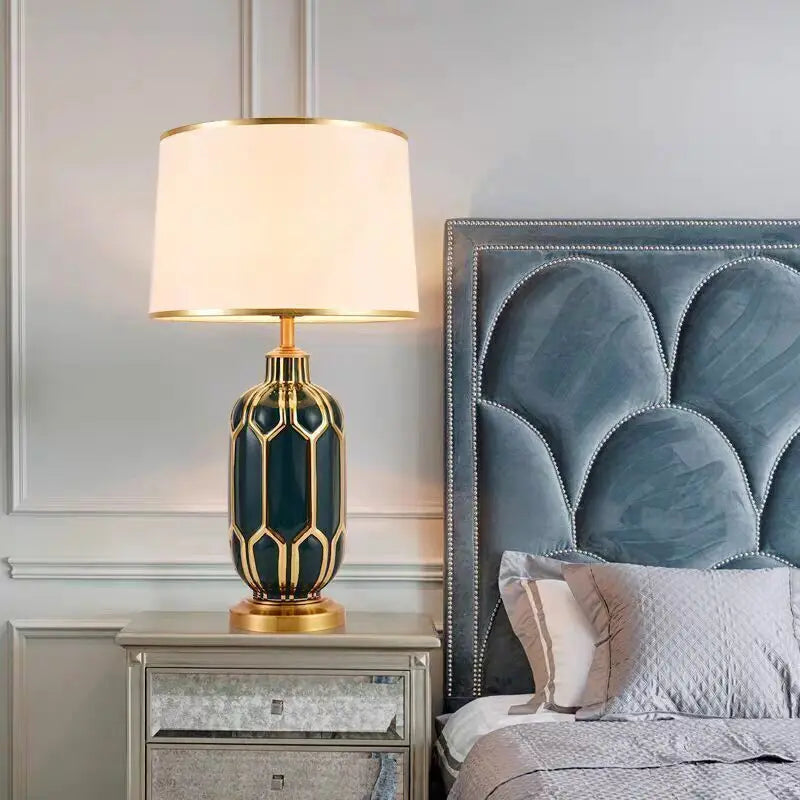 Black Ceramic Modern Luxury Table Lamp for Bedroom Living Room