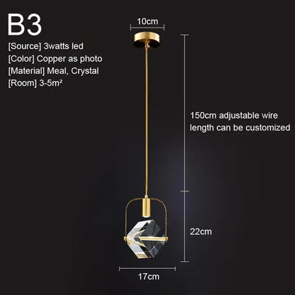 Amélie Crystal Pendant Hanging Light