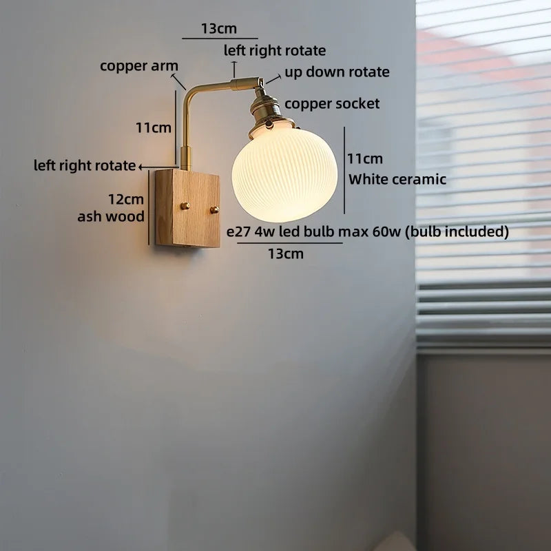 Amélie Vintage Ceramic Flower Wall Light