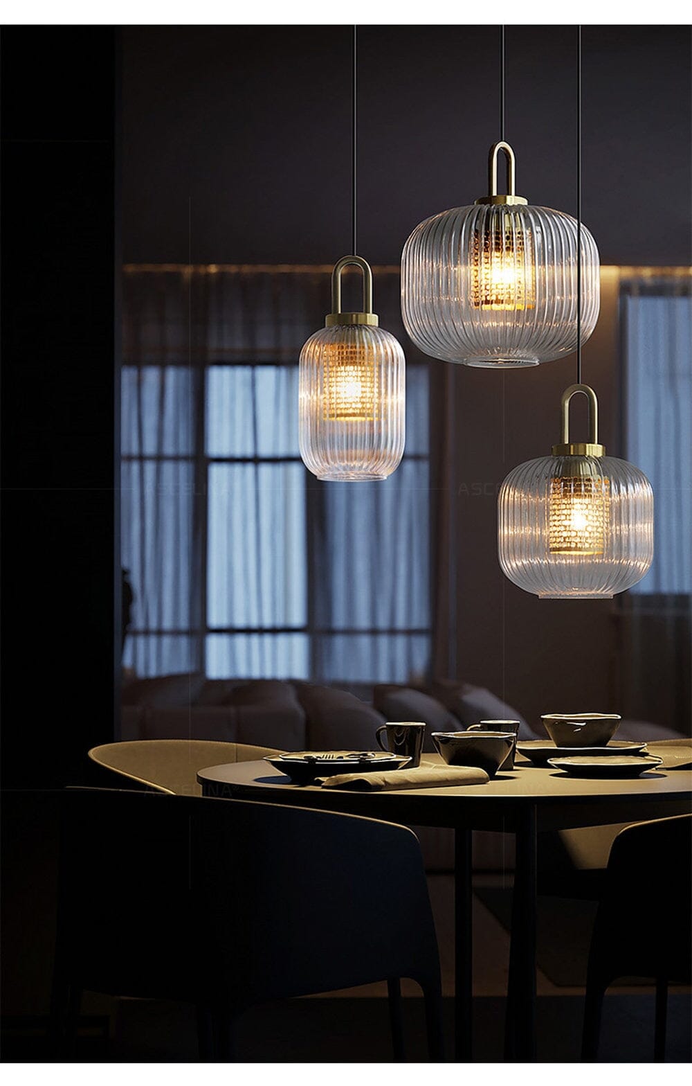 Amélie St Pauls Fluted Glass Pendant Light