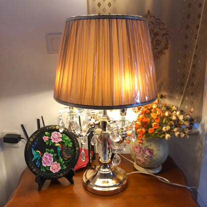 European Crystal LED Table Lamp for Bedroom and Living Room Decor