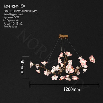 Celestia Luxury Ceramic Flower Chandelier