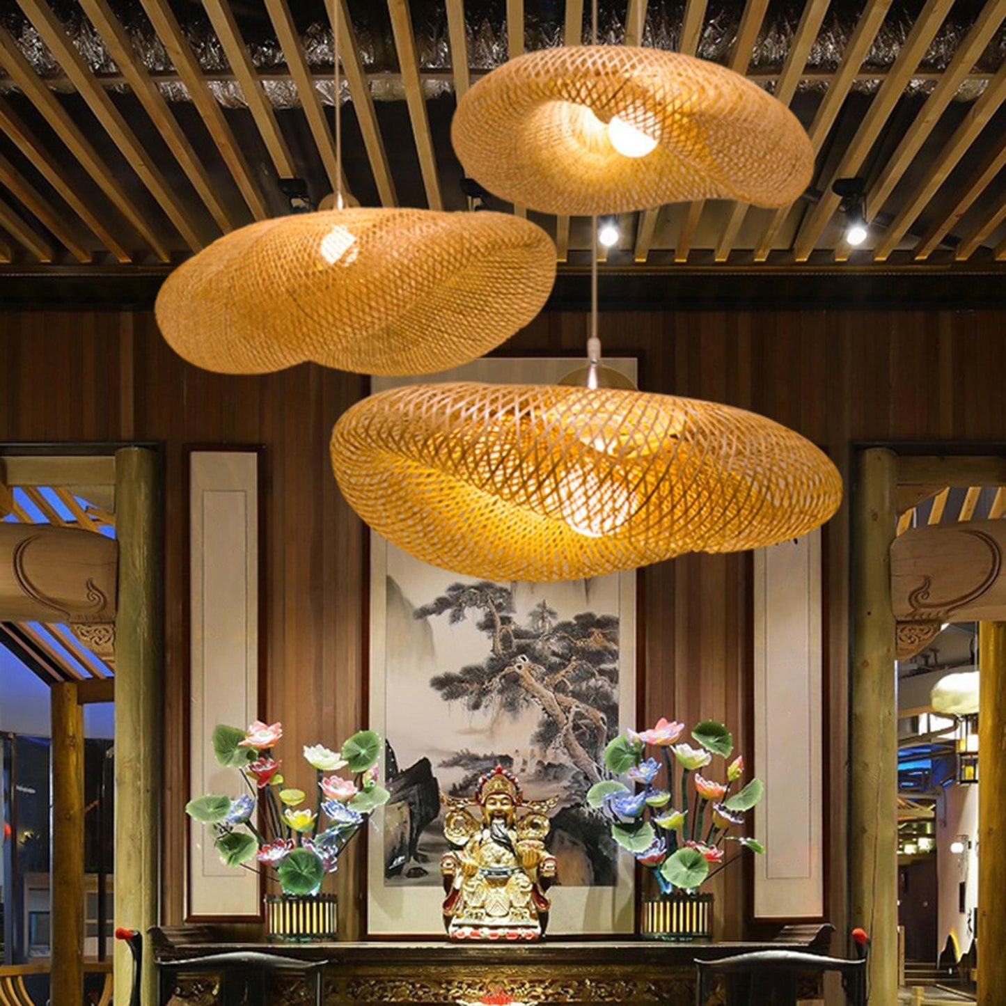 Juliette Bamboo Weaving Pendant Light