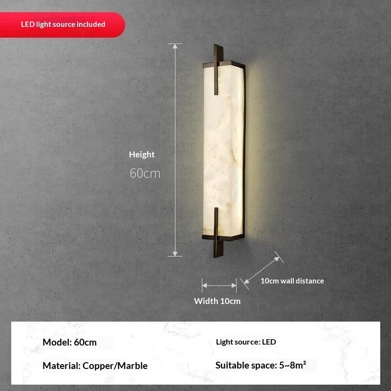 Sophie Marble Resin Wall Lamp Nordic TV Background Light