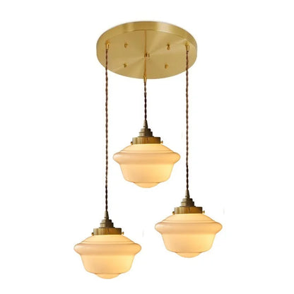 Élodie Glass Pendant Light with Copper Finish