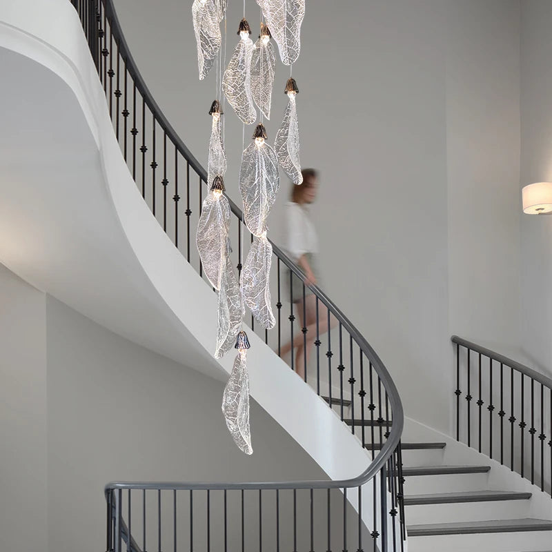 Aurélie Floating Leaf Chandelier Art Deco LED Ceiling Light