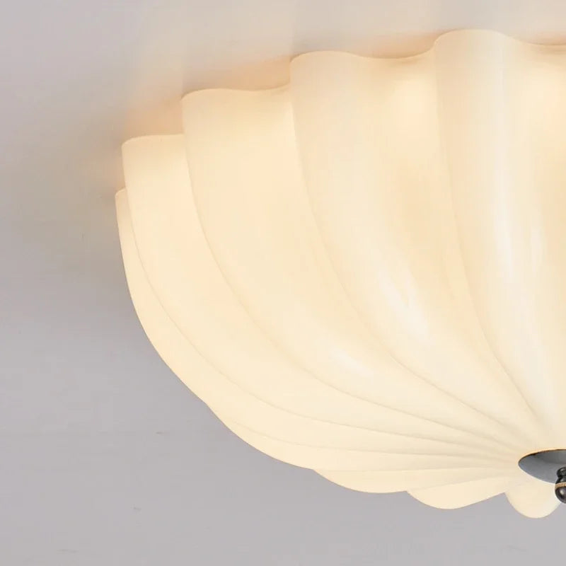 Élodie Bauhaus Round Flower LED Ceiling Light Modern White