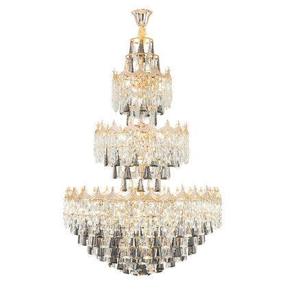 Isabelle Luxury Duplex Crystal Tall Chandelier Villa Hall Light