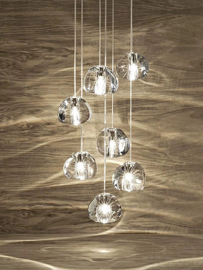 Seraphine Crystal Spiral Staircase Chandelier for Luxury Loft Interiors