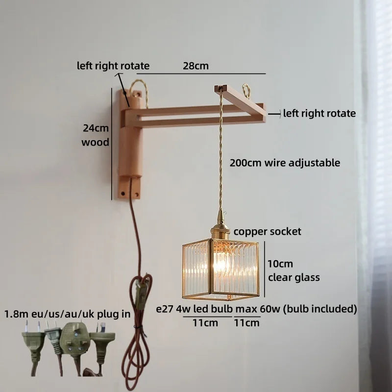 Aurore Wabi Sabi Glass Wall Lamp Nordic Style