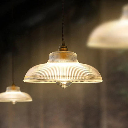 Seraphina Linden Glow Ribbed Pendant Light
