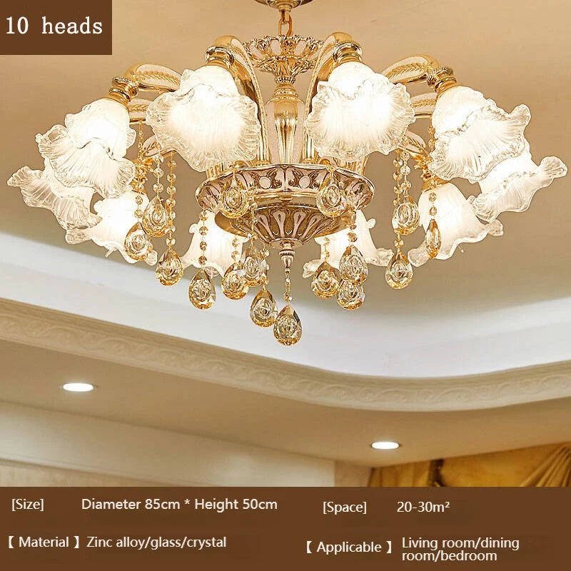 European Crystal Pendant Light for Living Room and Dining Area