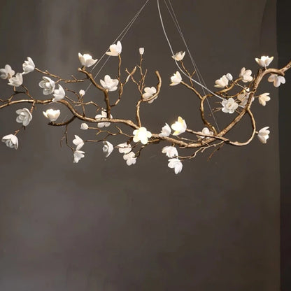 Seraphina Nordic Branch LED Chandelier, Dimmable Chrome Pendant Light