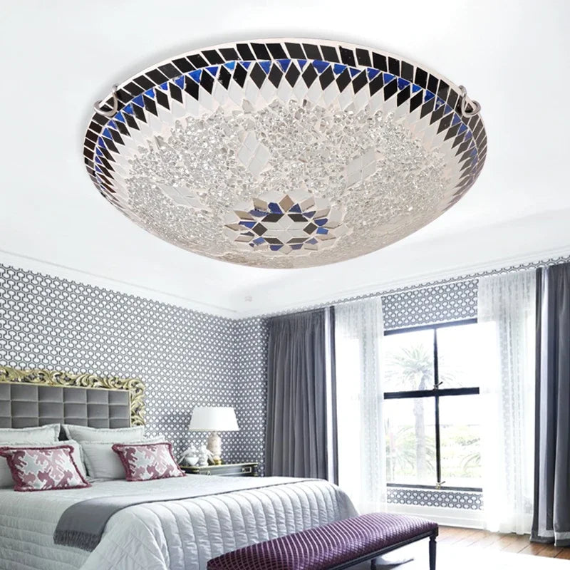 Sofia Turkish Glass Art Ceiling Light LED Fixture
