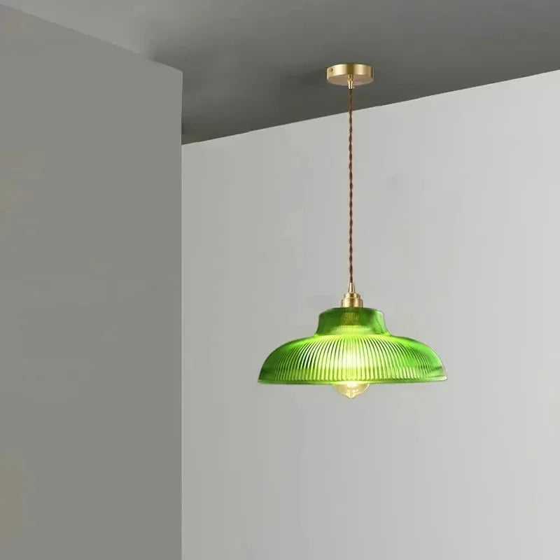 Seraphina Linden Glow Ribbed Pendant Light