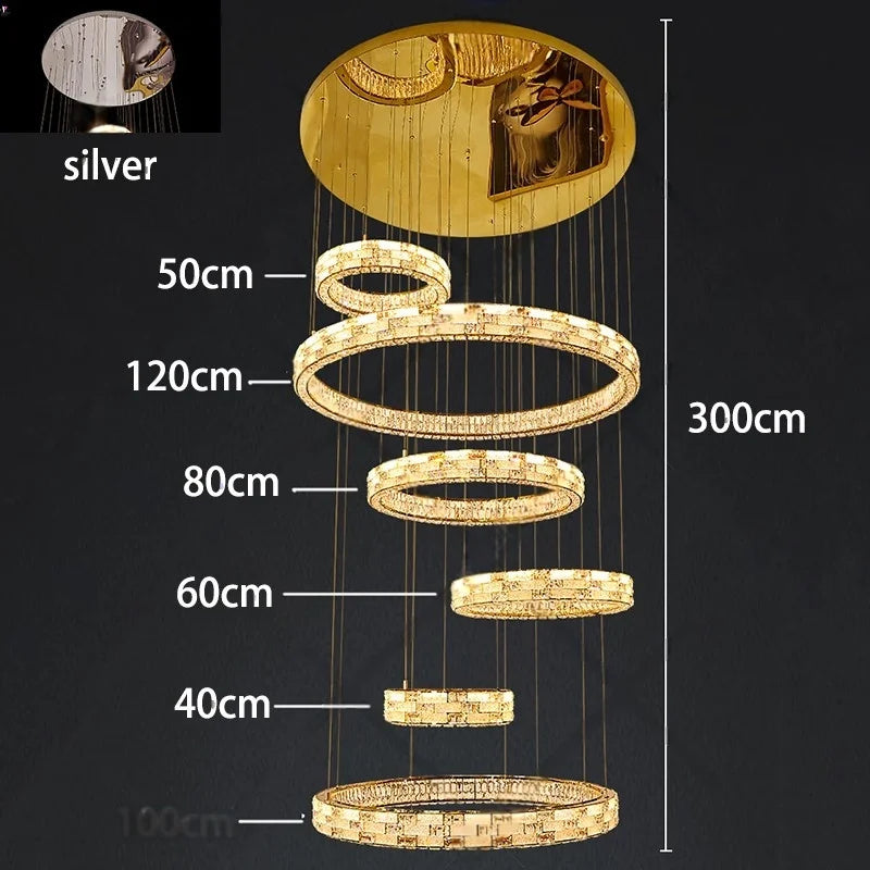 Modern Crystal Pendant Light for Living Room and Dining Room