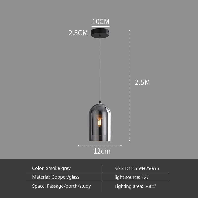 Amélie Aubre Scandinavian Glass Pendant Light
