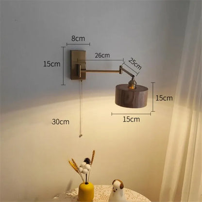 Madeleine Rotating Wall Lamp Pull Chain Switch