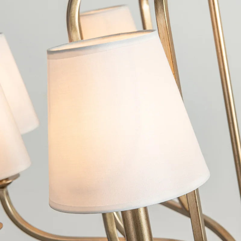 Éloise Retro Iron Fabric Shade Chandelier Ceiling Light