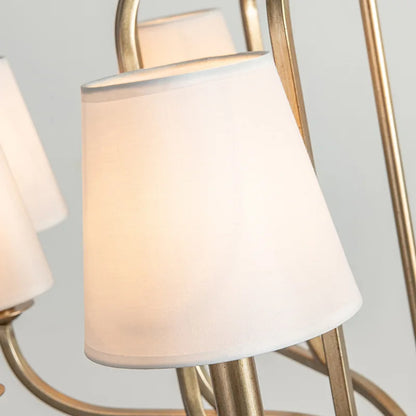 Éloise Retro Iron Fabric Shade Chandelier Ceiling Light