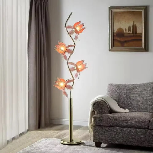 Élise Lotus LED Flexible Flower Table Lamp E26 Glass